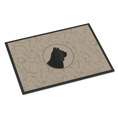 Carolines Treasures 18 x 27 in. Skye Terrier in the Kitchen Indoor or Outdoor Mat CK2211MAT
